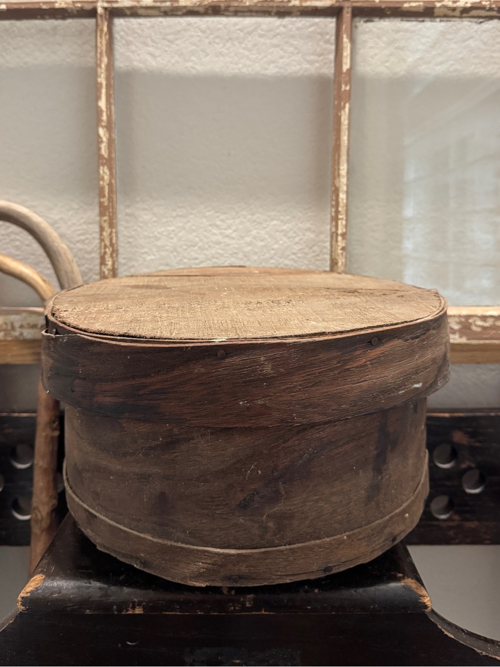 Vintage Round Wooden Cheese Box